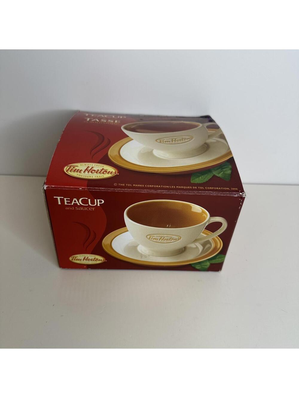 Tim Hortons Tea Cup and Saucer Set BRAND NEW